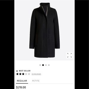 Black NWT J. Crew City Coat - size 10